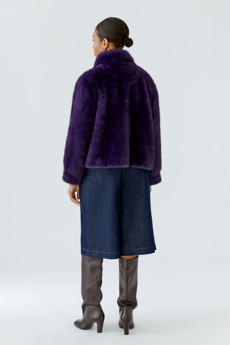 Purple Faux Fur Jacket