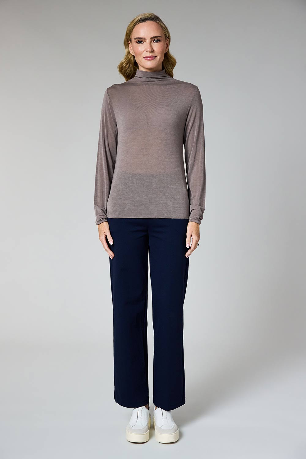 Roll Neck Long Sleeve Top