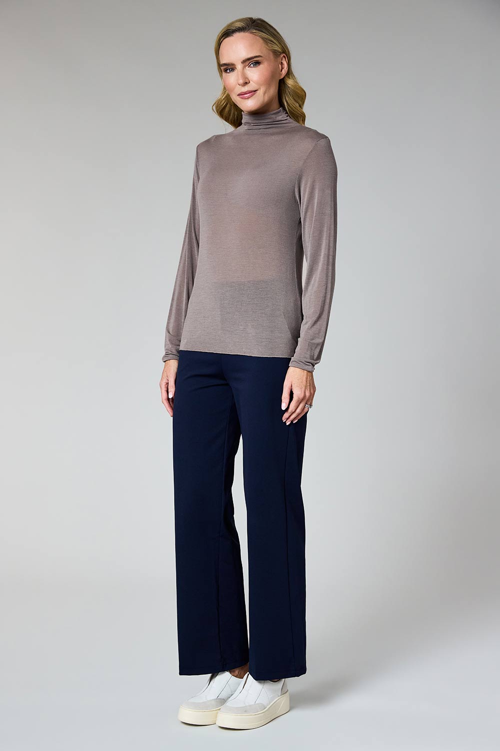 Roll Neck Long Sleeve Top