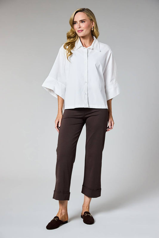 Cropped Turn-Up Trousers