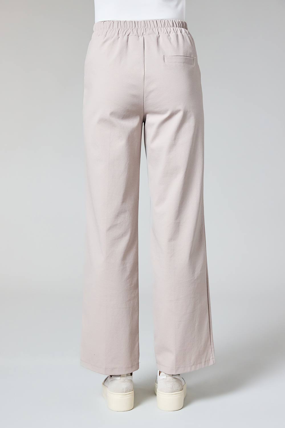 Wide Leg Pull-On Trousers