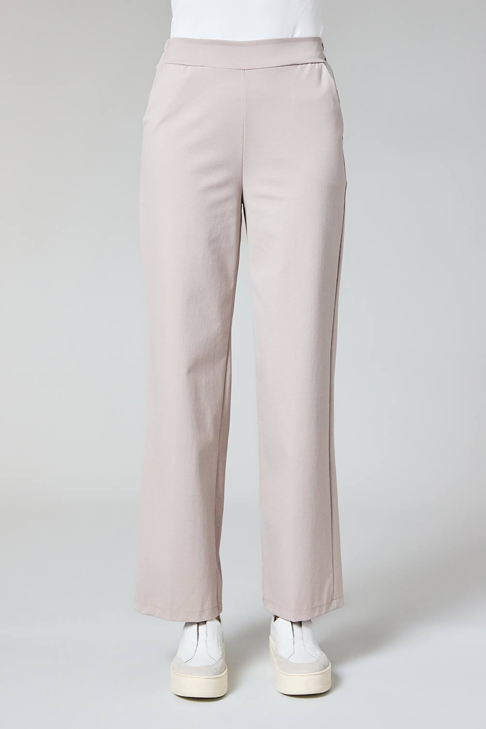 Wide Leg Pull-On Trousers