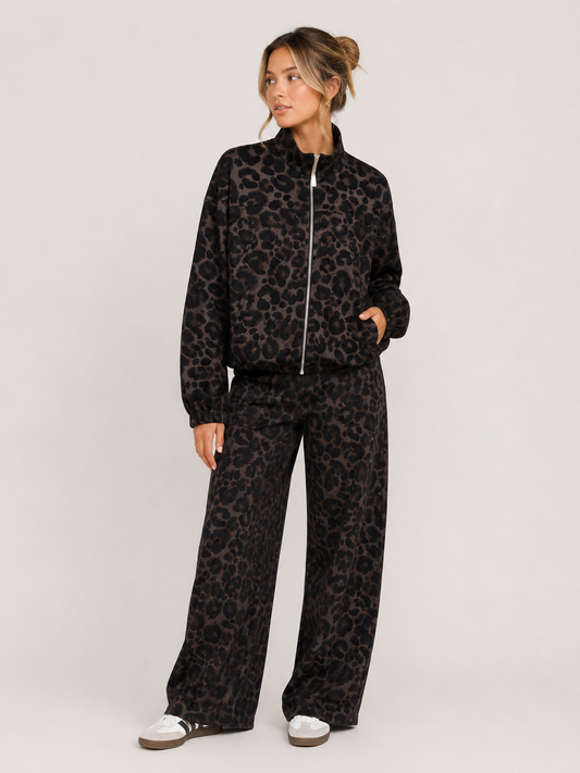 Leopard print joggers