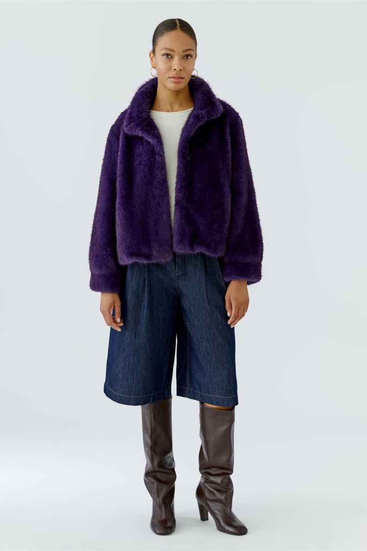 Purple Faux Fur Jacket