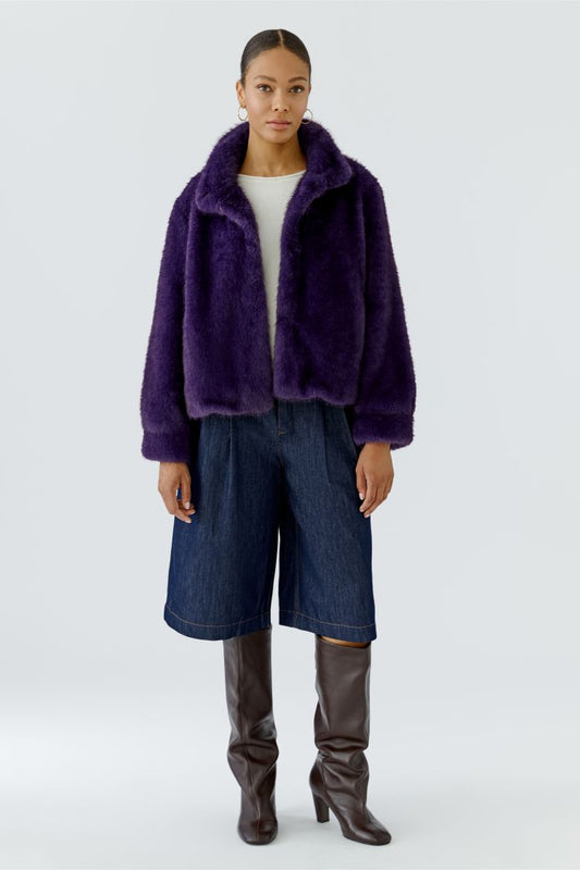 Purple Faux Fur Jacket