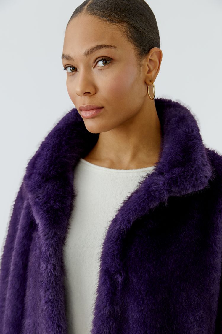 Purple Faux Fur Jacket