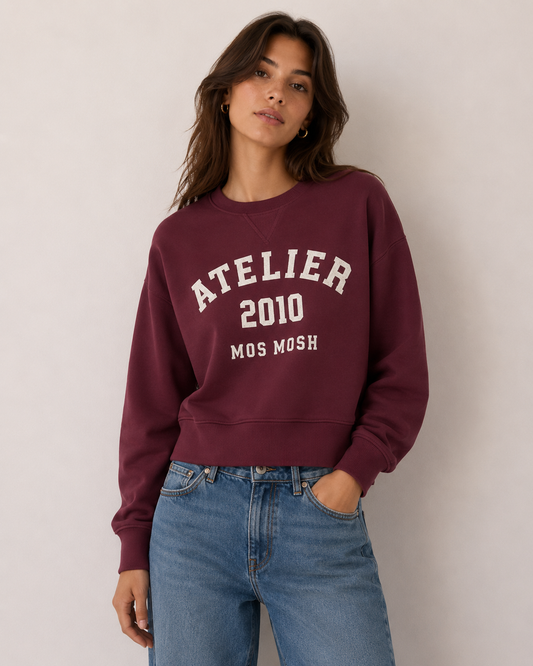 Vintage Logo Sweatshirt – Burgundy