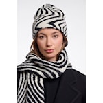 Rino & Pelle Vlora Zebra Print Knit Hat