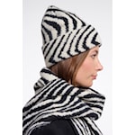 Rino & Pelle Black & White Zebra Print Scarf