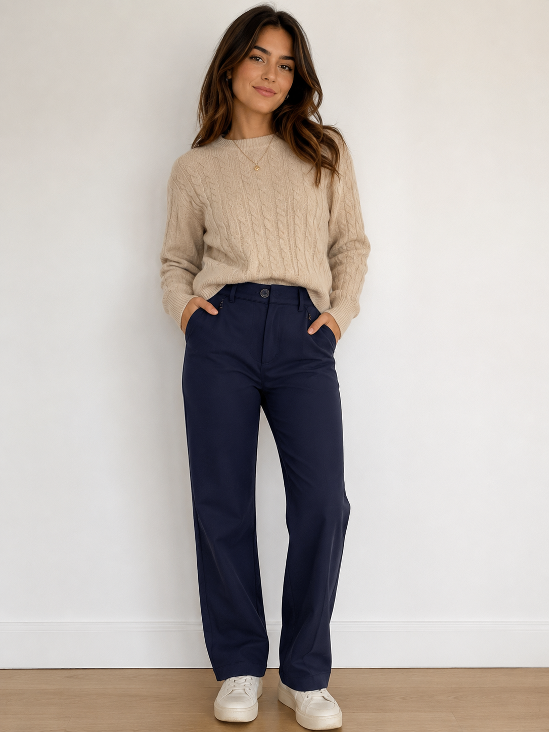 Navy Tailored Trousers