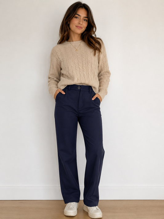 Navy Tailored Trousers