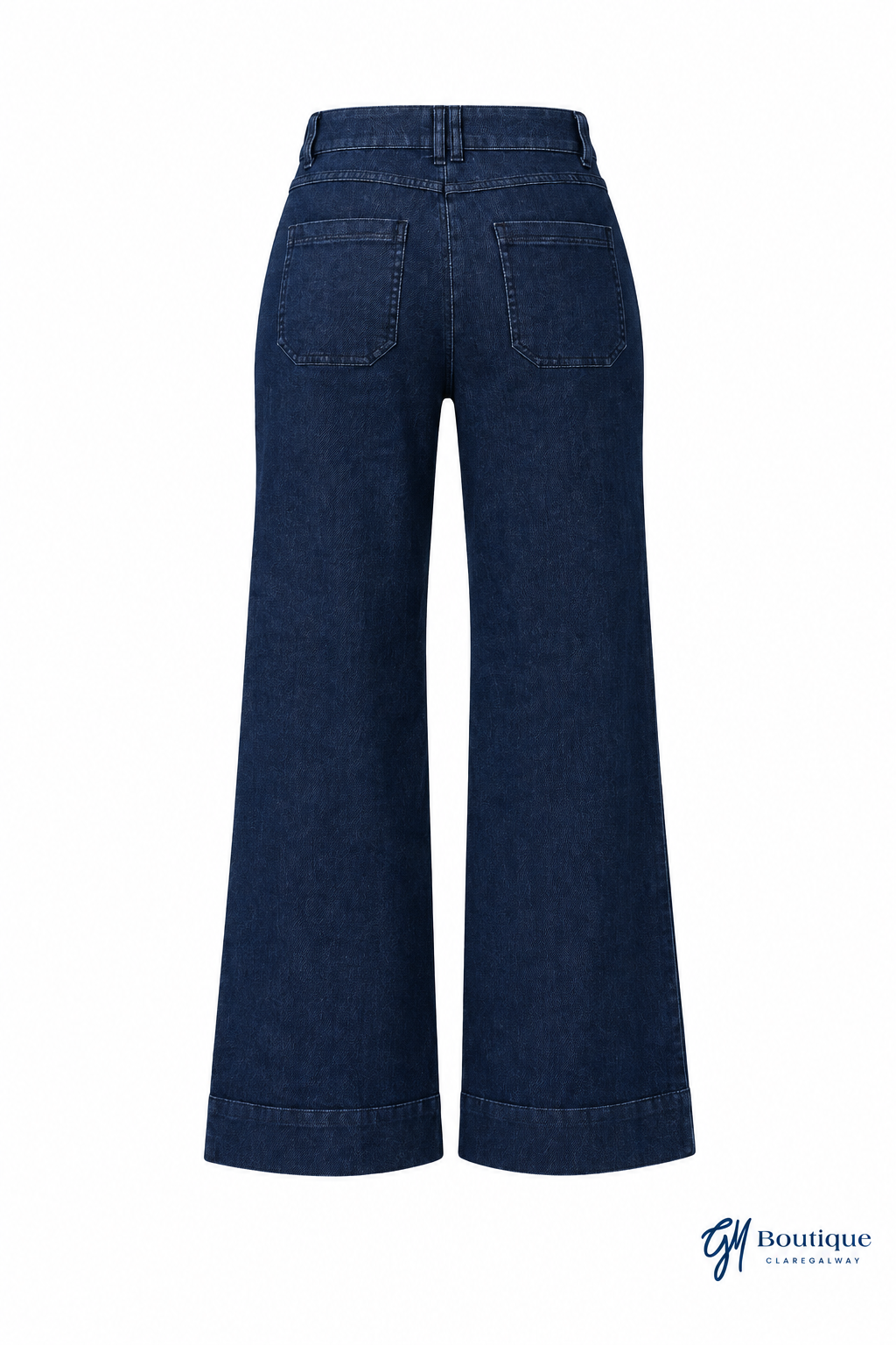 Jeans only, back view with GM Boutique logo