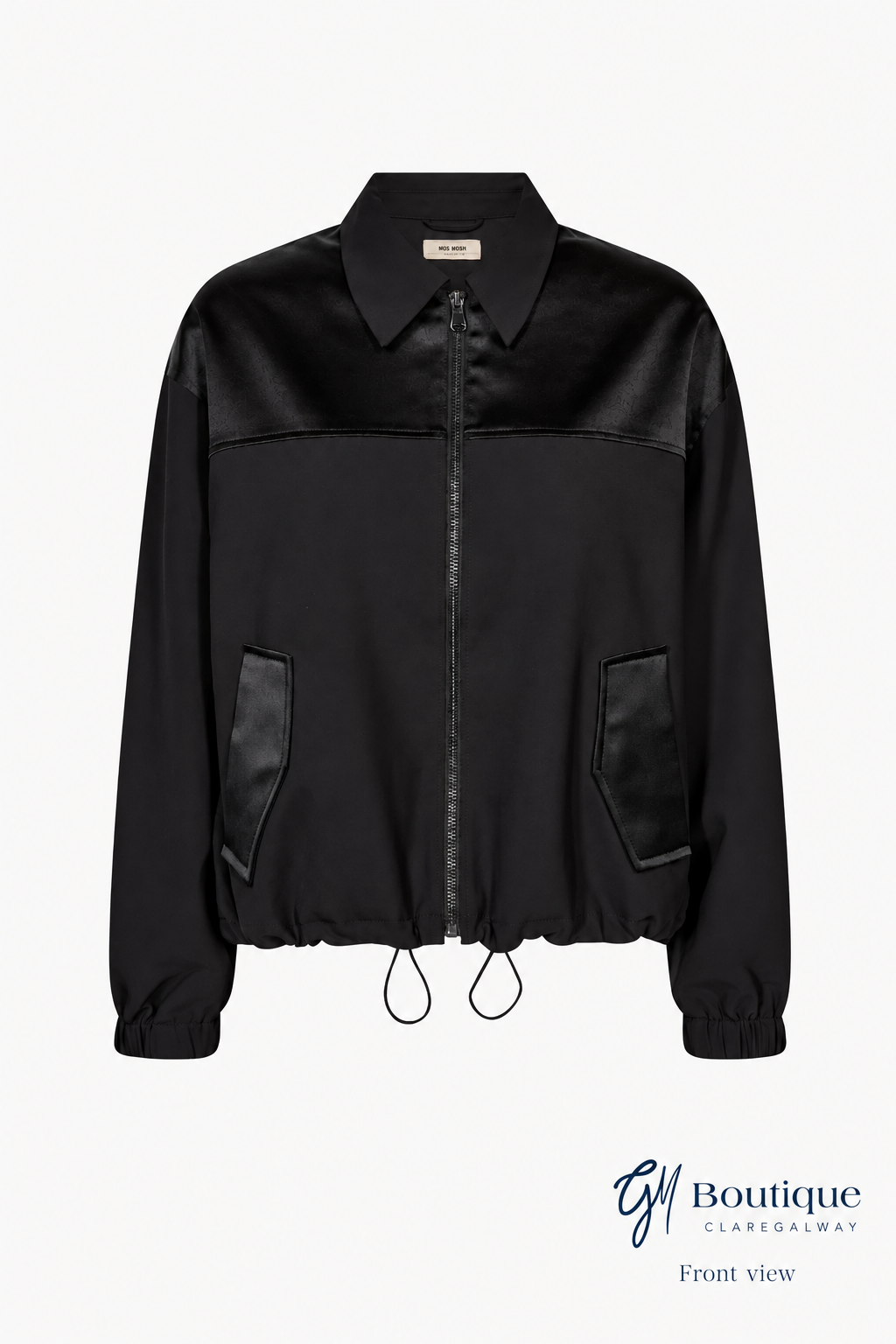 Mos Mosh Clarice Miley jacket with navy GM Boutique Claregalway logo and Front view label